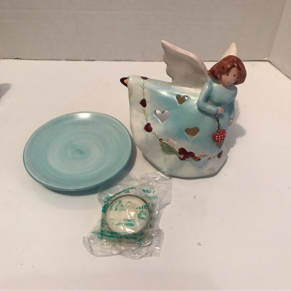 Ceramic 3 pc Angel candle cover by RUSS